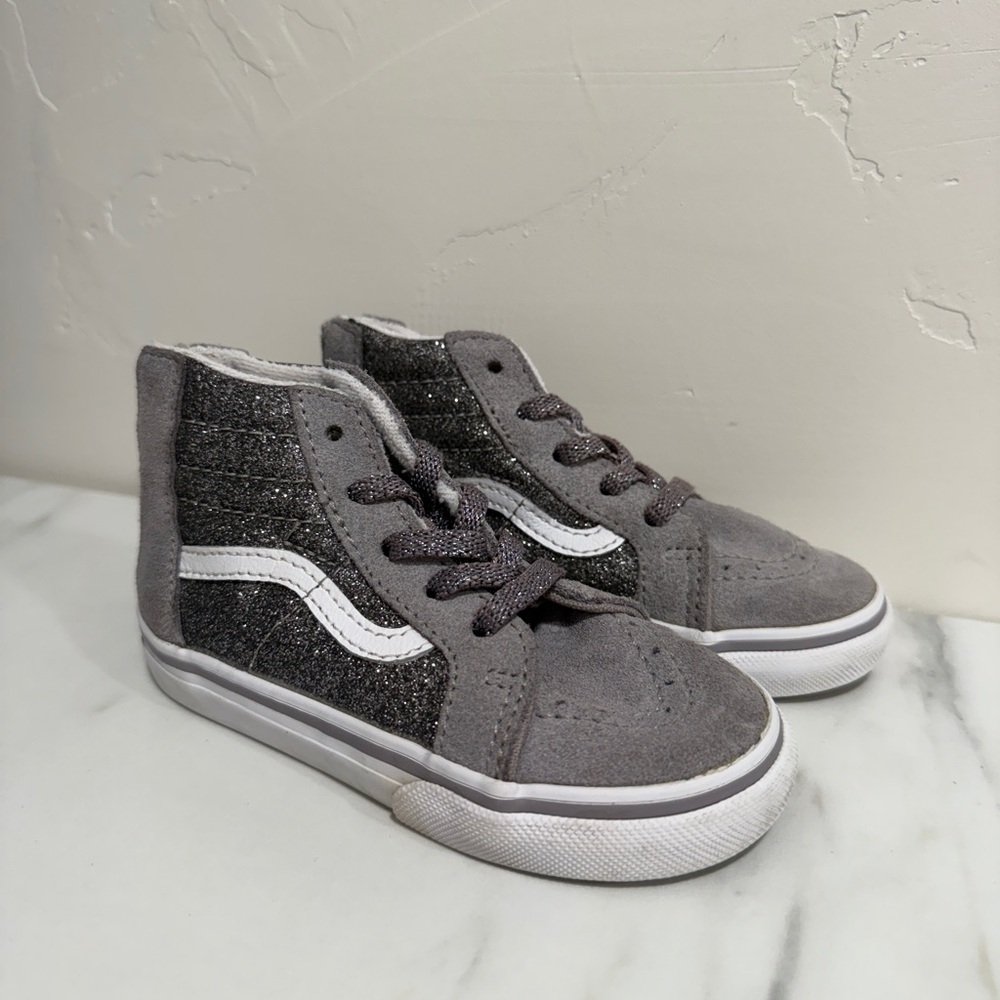 Vans Gray glitter high tops - toddler 8